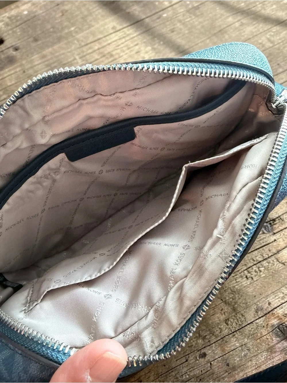 Michael Kors Navy MK Jet Setter Crossbody